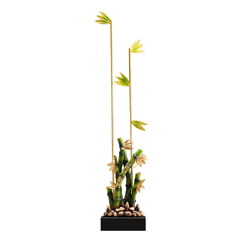 Ornament vertical din bambus din rășină pentru holul de intrare și living – decor subțire, elegant pentru TV și nișă