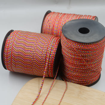 Päťfarebný pletený náramok z nylonu, ručne pletený, DIY farebný šnúrkový náramok, šírka 3 mm, motív festivalu drakov