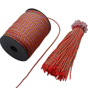 Päťfarebný pletený náramok z nylonu, ručne pletený, DIY farebný šnúrkový náramok, šírka 3 mm, motív festivalu drakov