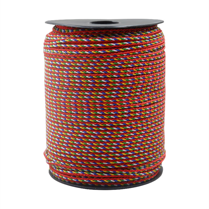 Päťfarebný pletený náramok z nylonu, ručne pletený, DIY farebný šnúrkový náramok, šírka 3 mm, motív festivalu drakov