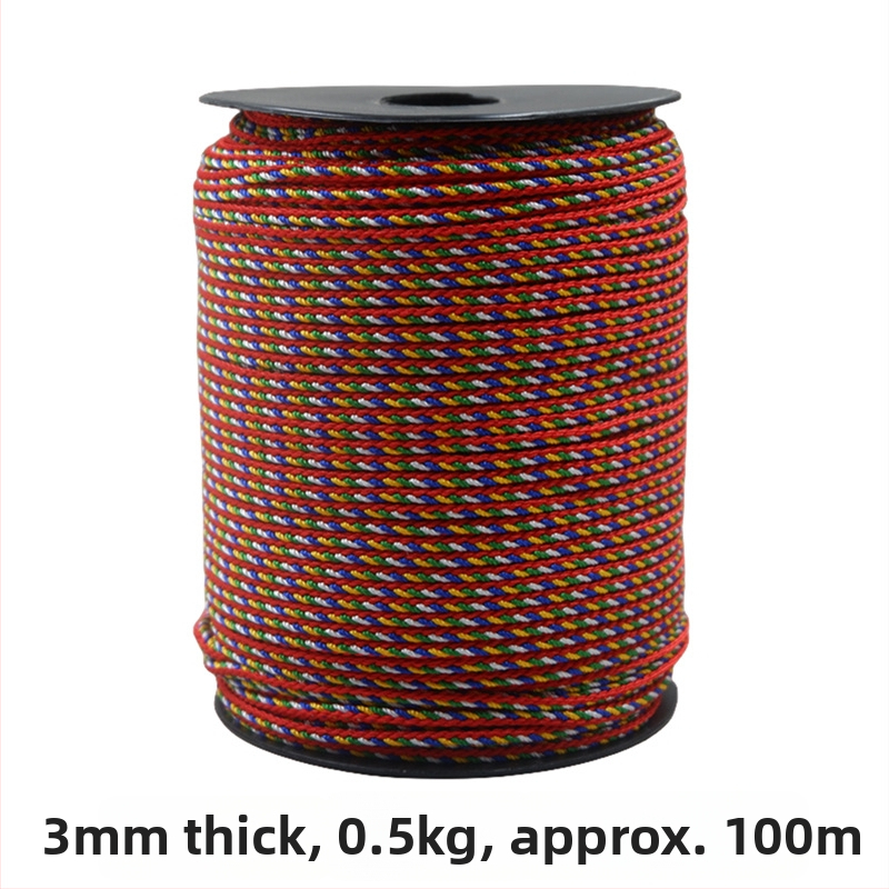 Päťfarebný pletený náramok z nylonu, ručne pletený, DIY farebný šnúrkový náramok, šírka 3 mm, motív festivalu drakov