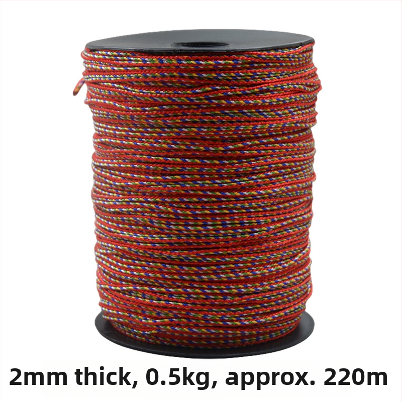 Päťfarebný pletený náramok z nylonu, ručne pletený, DIY farebný šnúrkový náramok, šírka 3 mm, motív festivalu drakov