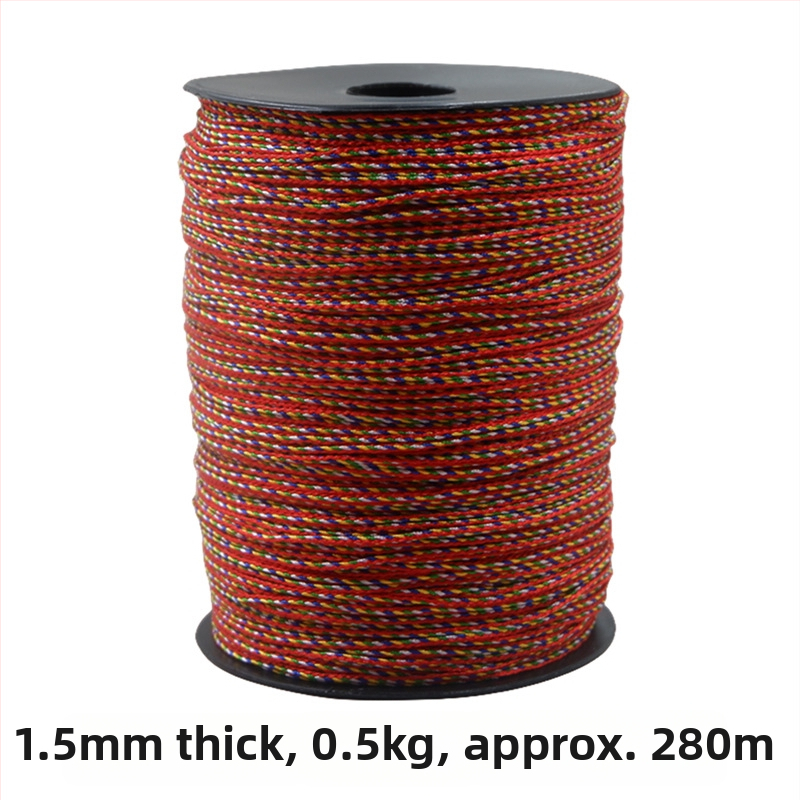 Päťfarebný pletený náramok z nylonu, ručne pletený, DIY farebný šnúrkový náramok, šírka 3 mm, motív festivalu drakov