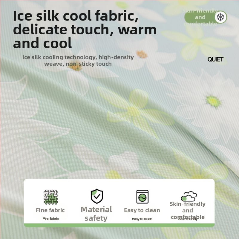 Chladivá podložka na sedačku z ice-silk, jednoprúdová protišmyková prikrývka s úplným prekrytím, model 2026