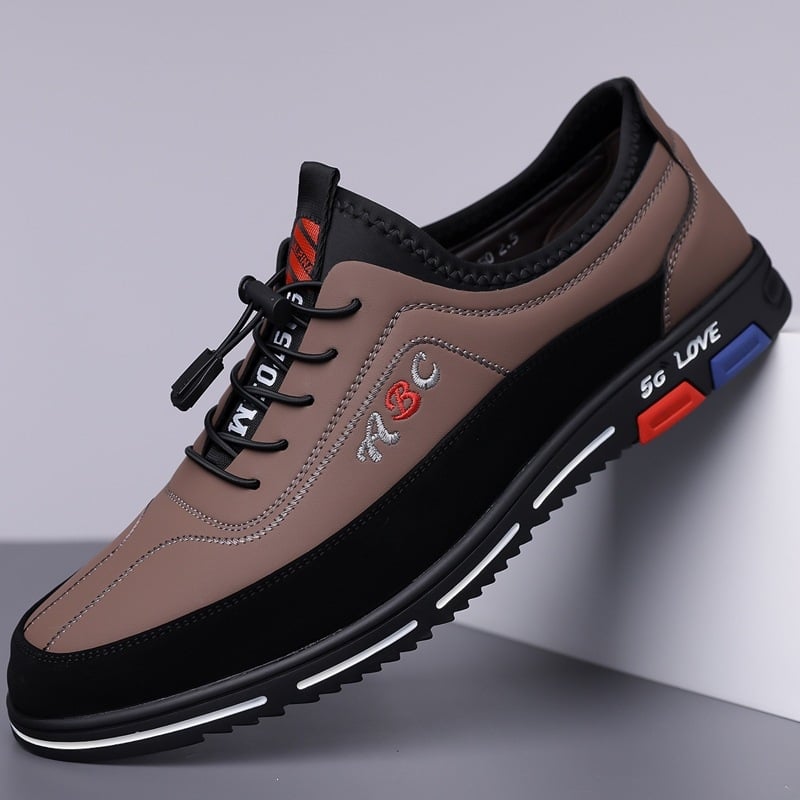 Pánske casual kožené loafery s mäkkou podrážkou a jemným povrchom, mladistvý, univerzálny štýl, veľkosť 48 (model 8789)