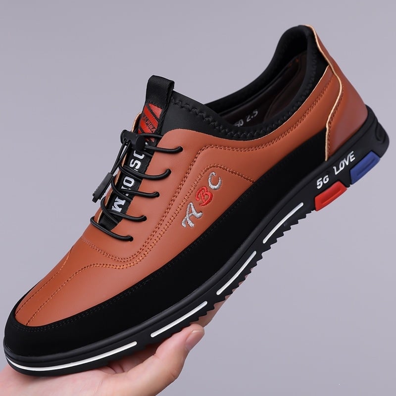 Pánske casual kožené loafery s mäkkou podrážkou a jemným povrchom, mladistvý, univerzálny štýl, veľkosť 48 (model 8789)