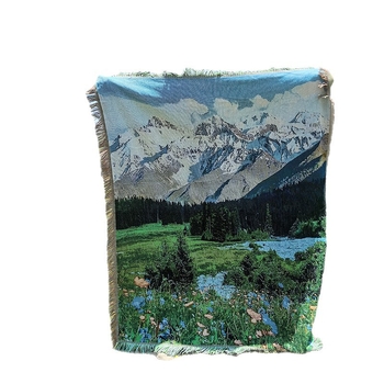 Shata Landscape Series βαμβακερή κουβέρτα για καναπέ και κρεβάτι, διακοσμητικό ύφασμα τοίχου και τραπεζομάντιλο