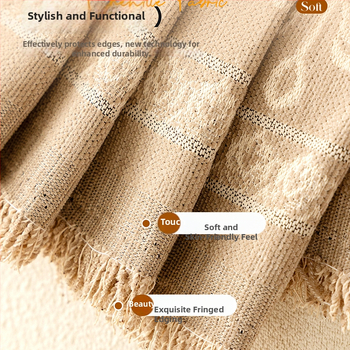 Maillard retro Chenille poťah na sedačku, celosezónny, úplné prekrytie sedačky/ deka na sedačku