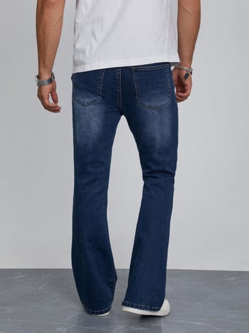 Pánske denimové nohavice so Slim Fit, elastické, do business casual, s rozšírenými nohami