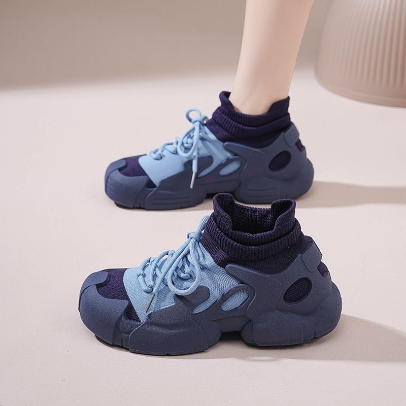 Flyknit dýchajúce sieťovinové vrchné, unisex členkové športové tenisky