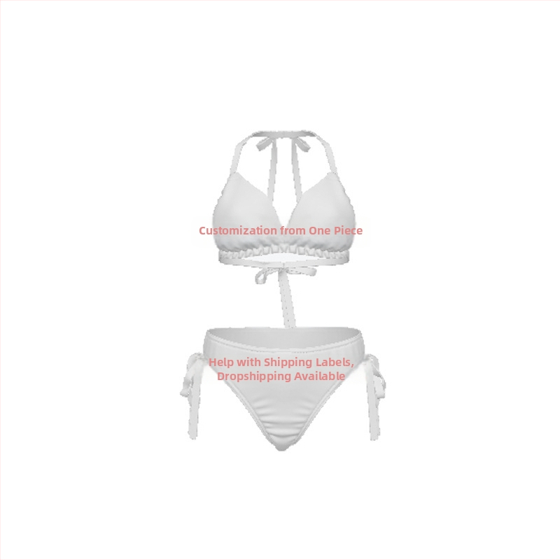 2026 Sexy dvojdielne bikini s 3D tlačou a viazaním