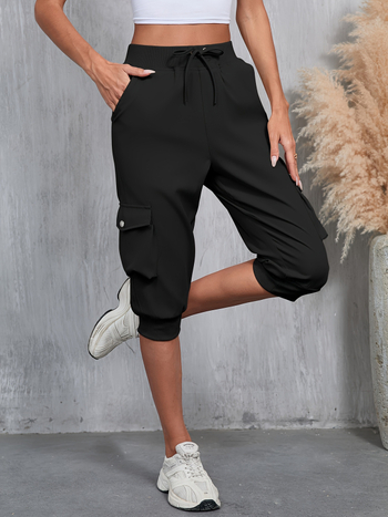 Καλοκαίρι 2025: Γυναικεία παντελόνια streetwear με τσέπες, ελαστική μέση με κορδόνι, casual μόδα