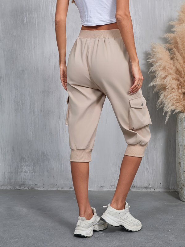 Καλοκαίρι 2025: Γυναικεία παντελόνια streetwear με τσέπες, ελαστική μέση με κορδόνι, casual μόδα