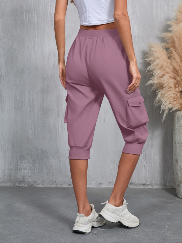 Καλοκαίρι 2025: Γυναικεία παντελόνια streetwear με τσέπες, ελαστική μέση με κορδόνι, casual μόδα