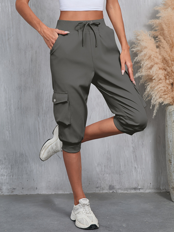 Καλοκαίρι 2025: Γυναικεία παντελόνια streetwear με τσέπες, ελαστική μέση με κορδόνι, casual μόδα
