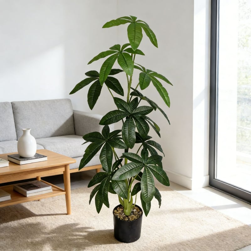 Nordic stílusú mesterséges Monstera növény banánlevél mintával, padlón álló bonsai dekoráció