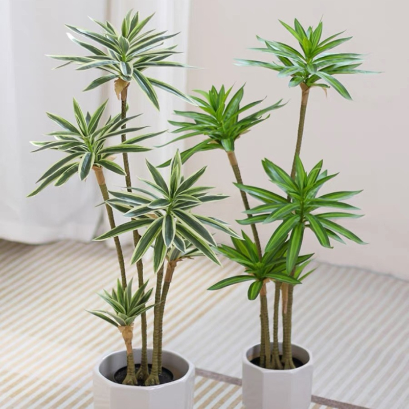 Mesterséges lili-bambusz növény, padlóra szánt kaspó dekor, nappali dekoráció, hamis bonsai ág