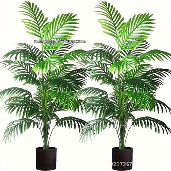Umelé listy Areca palmy a paprade pre vnútornú dekoráciu, výška 30–100 cm, dekoratívne doplnky