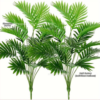 Umelé listy Areca palmy a paprade pre vnútornú dekoráciu, výška 30–100 cm, dekoratívne doplnky
