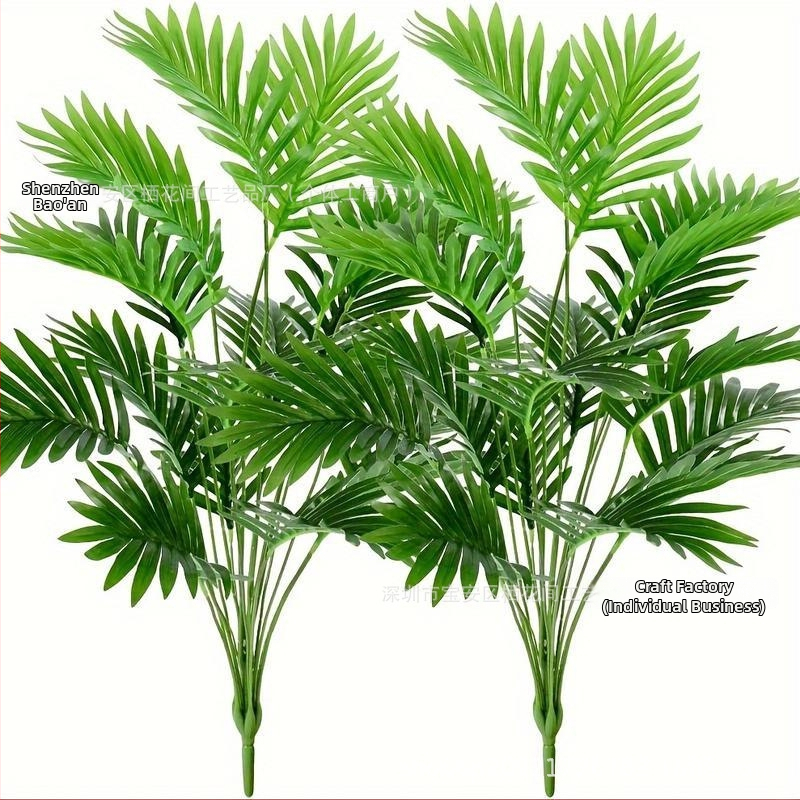 Umelé listy Areca palmy a paprade pre vnútornú dekoráciu, výška 30–100 cm, dekoratívne doplnky