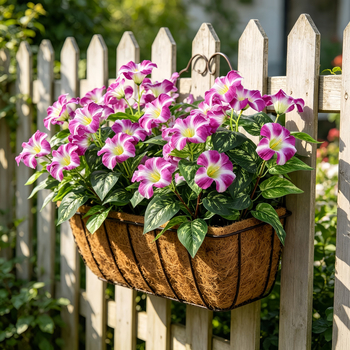Umelé kvety Morning Glory, umelé rastliny a ovocie – domácka dekorácia, stolný aranžmán