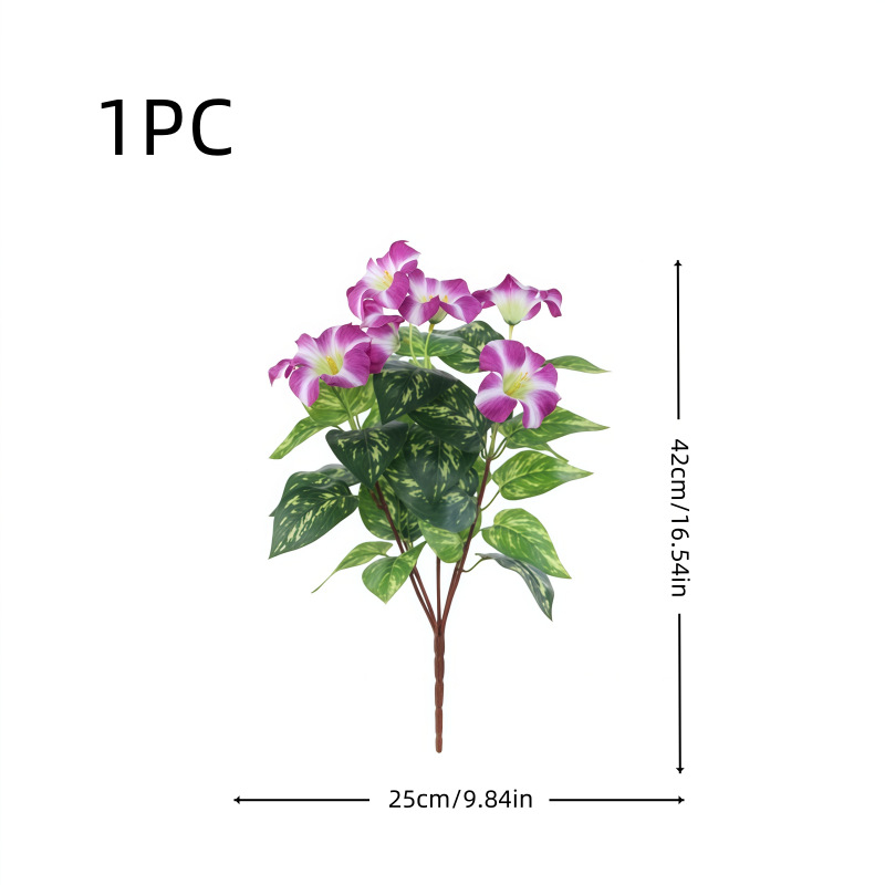 Umelé kvety Morning Glory, umelé rastliny a ovocie – domácka dekorácia, stolný aranžmán