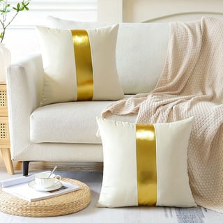 Patchwork párnahuzat, két színű rövid plüss, ágyéki párna, skandináv stílusú nappaliba és hálószobába