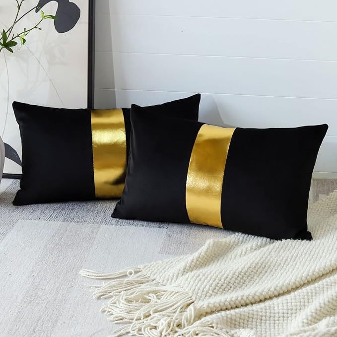 Patchwork párnahuzat, két színű rövid plüss, ágyéki párna, skandináv stílusú nappaliba és hálószobába