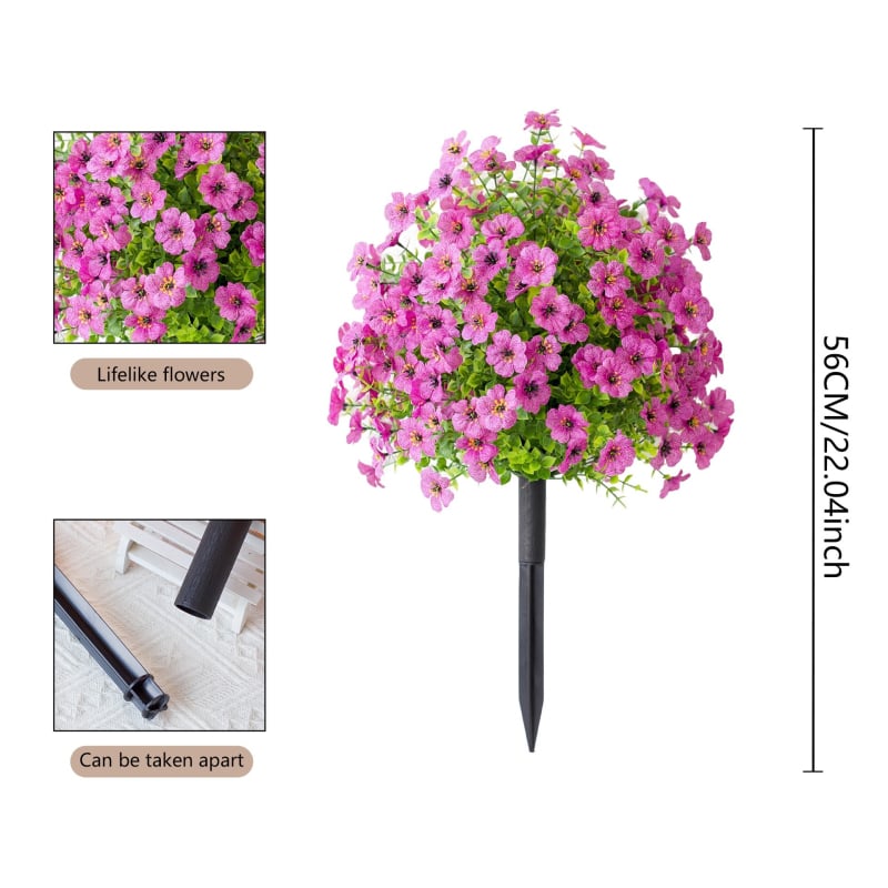 Umjetno stablo cvijeća sa zemljanim čavlima; eukaliptus, kamelija, morning glory i Phalaenopsis orchidea; šareni mali stablo u posudi