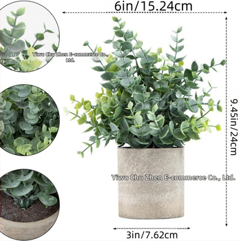 Élethű eukaliptusz bonsai - dekoratív növény nappalira és íróasztalra