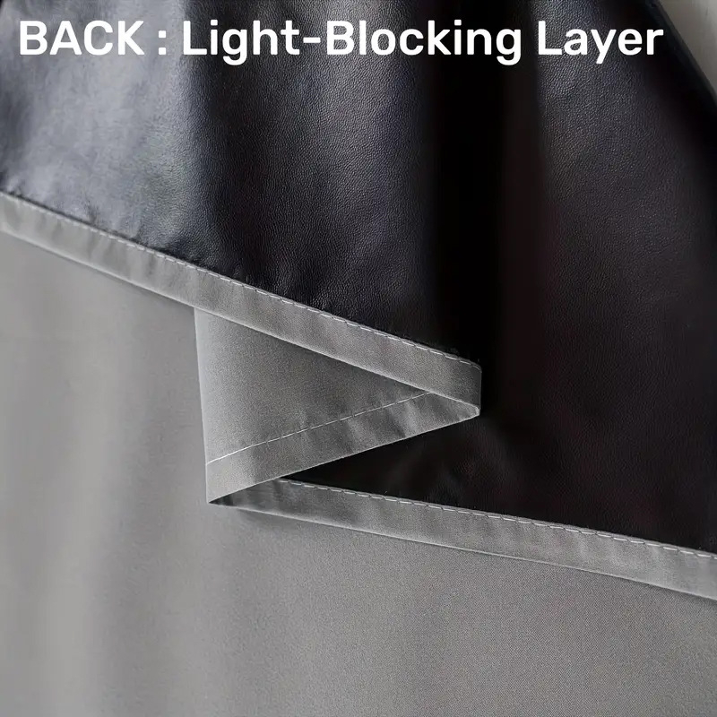 Perdea de balcon cu blackout complet, din poliester, cu Velcro – design modern minimalist, impermeabilă și rezistentă la vânt, blocare a luminii, lavabilă la mașină