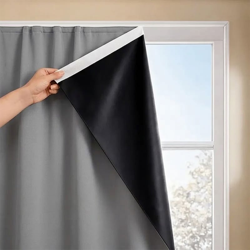 Perdea de balcon cu blackout complet, din poliester, cu Velcro – design modern minimalist, impermeabilă și rezistentă la vânt, blocare a luminii, lavabilă la mașină