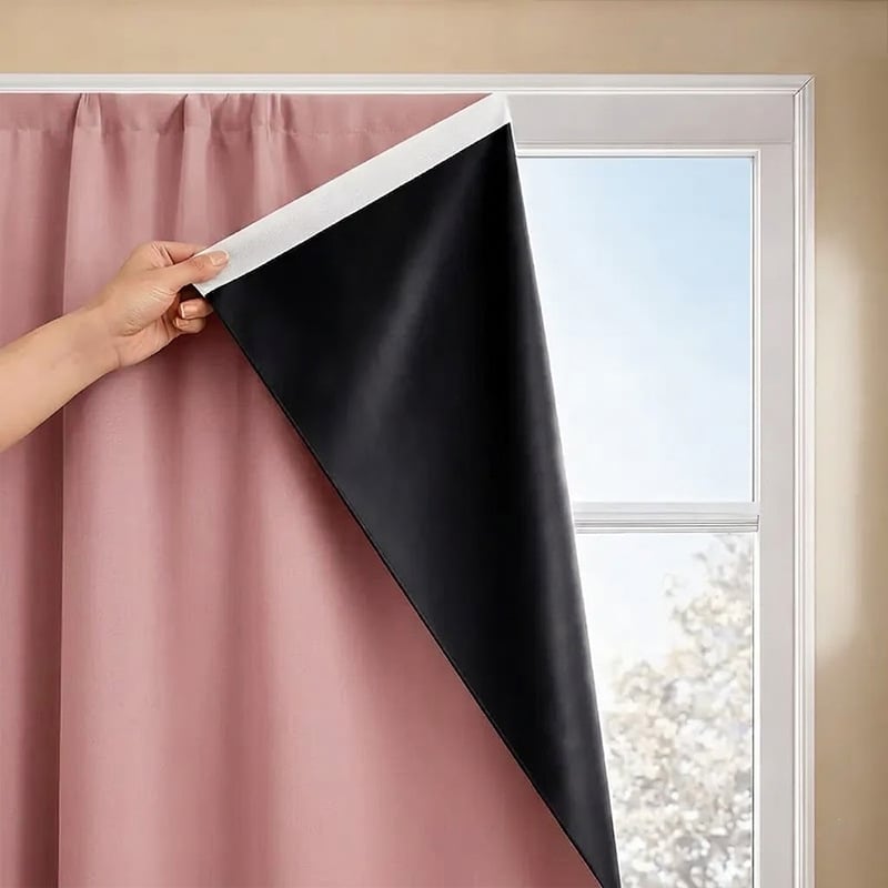 Perdea de balcon cu blackout complet, din poliester, cu Velcro – design modern minimalist, impermeabilă și rezistentă la vânt, blocare a luminii, lavabilă la mașină