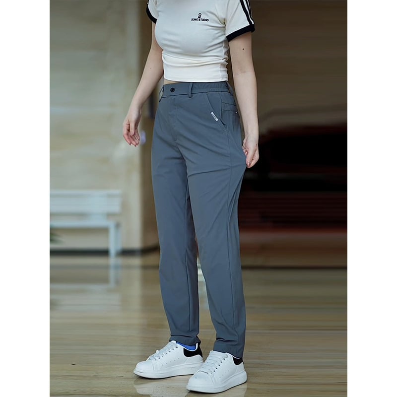 Pánske casual nohavice z Milk Silk, letný ľahký materiál, rovný strih, elastické a priedušné, ľahké podnikové nohavice