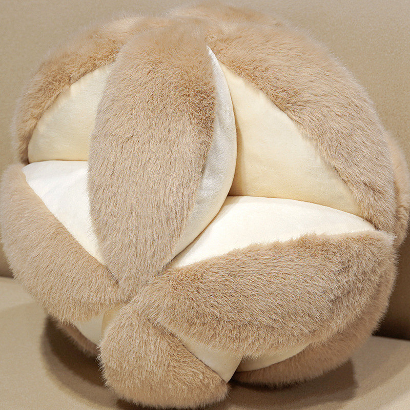 Korejskog stila slatka plišana kuglična jastučnica kremaste boje, teddy fleece, za dnevni boravak dekor