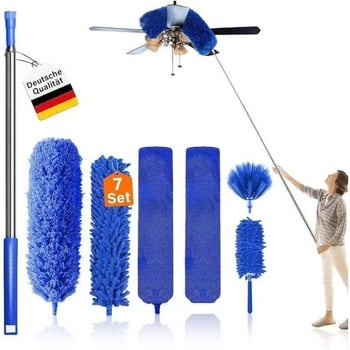 2,8 m perie pentru praf cu pene, extensibilă, electrostatică