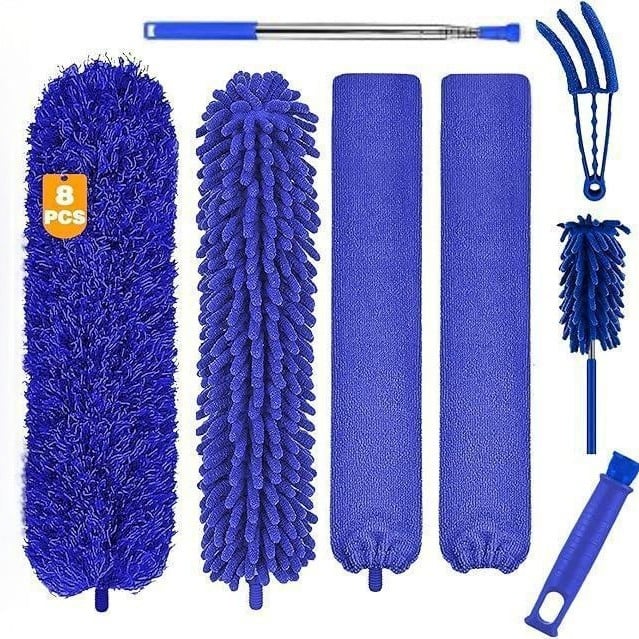 2,8 m perie pentru praf cu pene, extensibilă, electrostatică