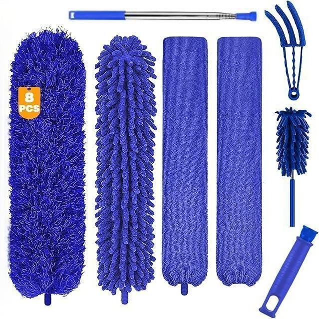 2,8 m perie pentru praf cu pene, extensibilă, electrostatică