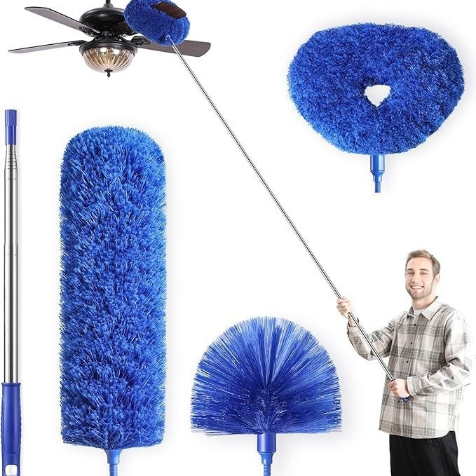 2,8 m perie pentru praf cu pene, extensibilă, electrostatică