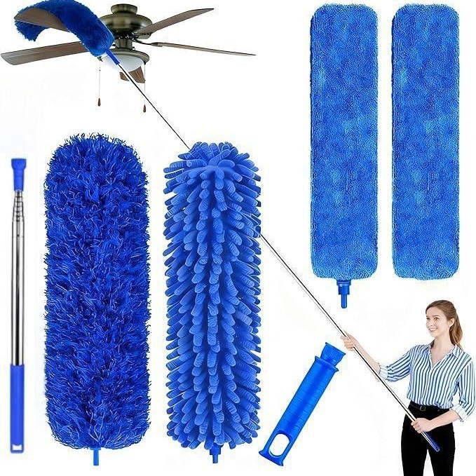 2,8 m perie pentru praf cu pene, extensibilă, electrostatică