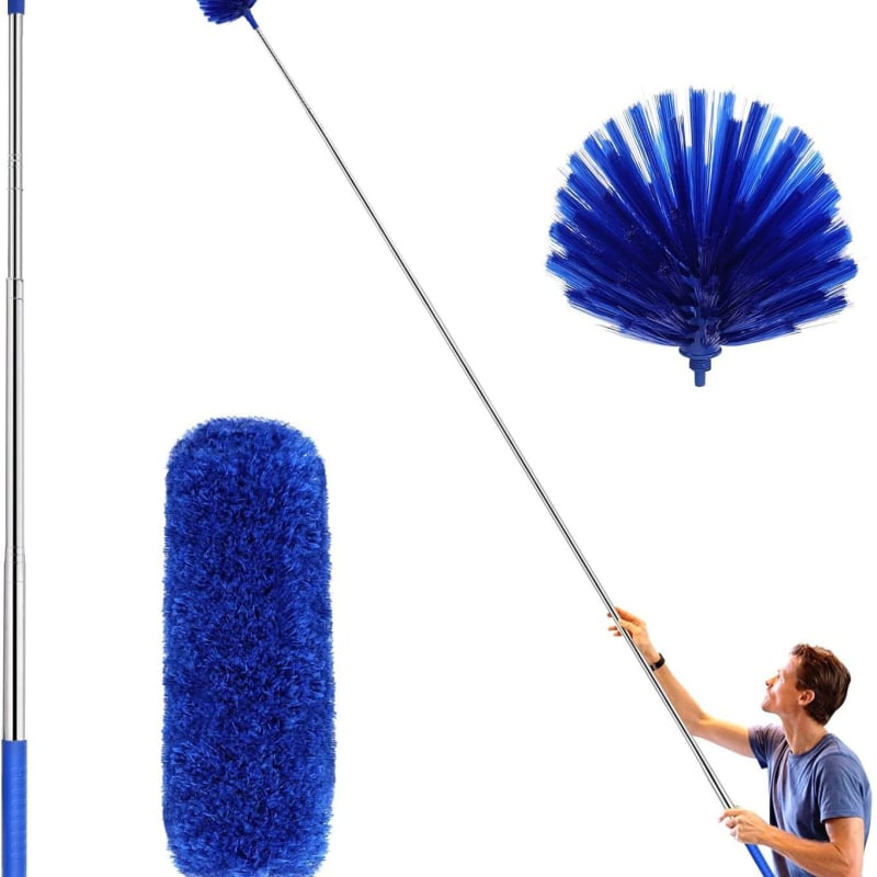 2,8 m perie pentru praf cu pene, extensibilă, electrostatică