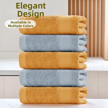 Sada sedem farebných uterák do kúpeľne, bavlna 60% / polyester 40%
