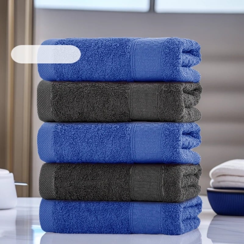 Sada sedem farebných uterák do kúpeľne, bavlna 60% / polyester 40%