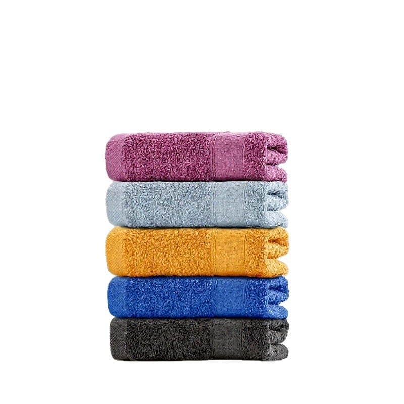 Sada sedem farebných uterák do kúpeľne, bavlna 60% / polyester 40%