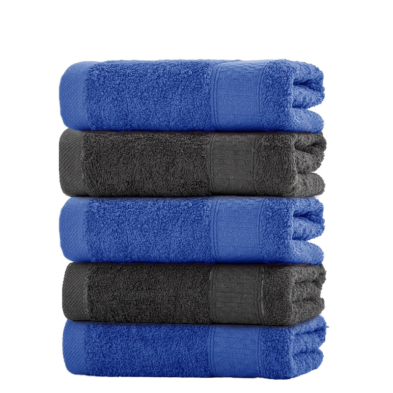 Sada sedem farebných uterák do kúpeľne, bavlna 60% / polyester 40%