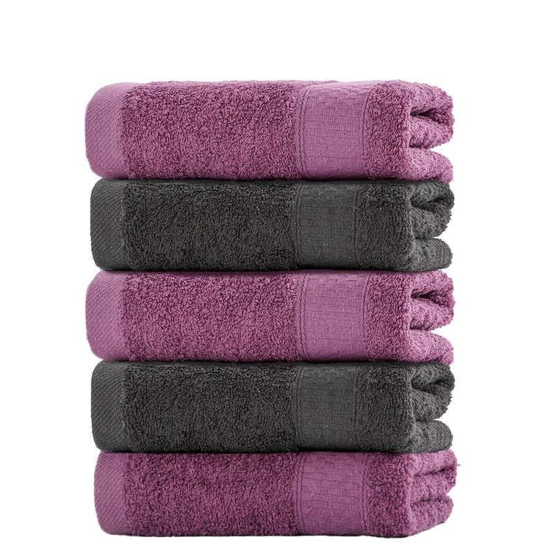 Sada sedem farebných uterák do kúpeľne, bavlna 60% / polyester 40%