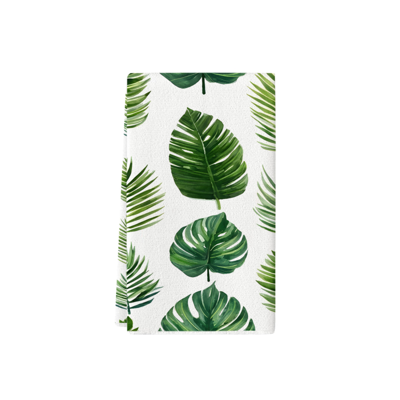 Mikrovláknová utierka na riad s motívmi margarét, monstera, citrón, grejpfrút a olivy