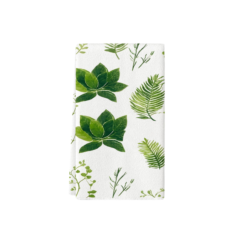 Mikrovláknová utierka na riad s motívmi margarét, monstera, citrón, grejpfrút a olivy