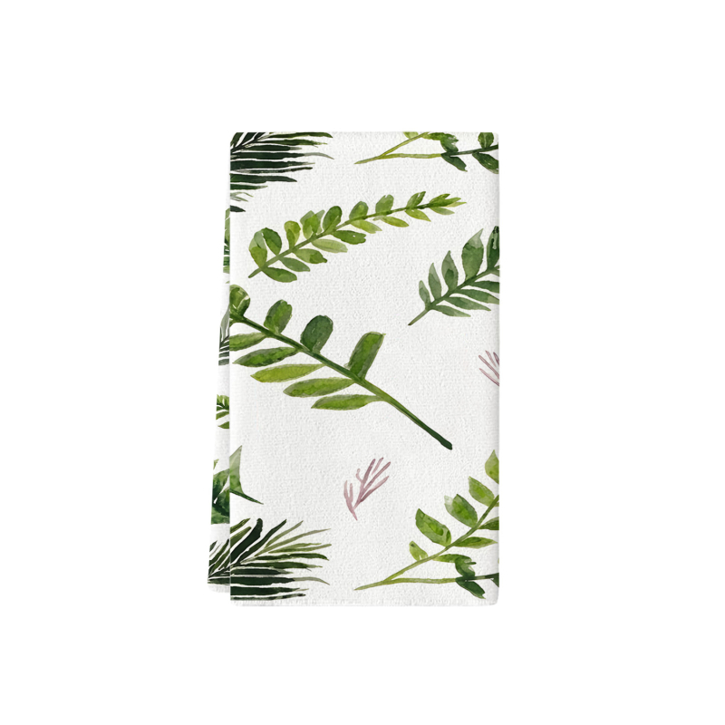 Mikrovláknová utierka na riad s motívmi margarét, monstera, citrón, grejpfrút a olivy