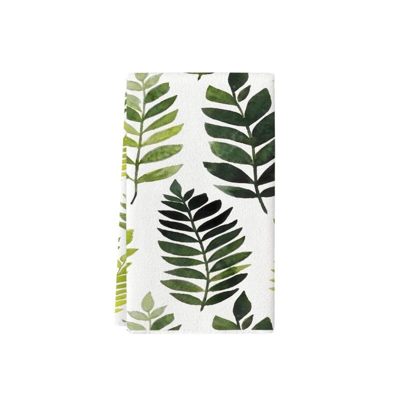 Mikrovláknová utierka na riad s motívmi margarét, monstera, citrón, grejpfrút a olivy